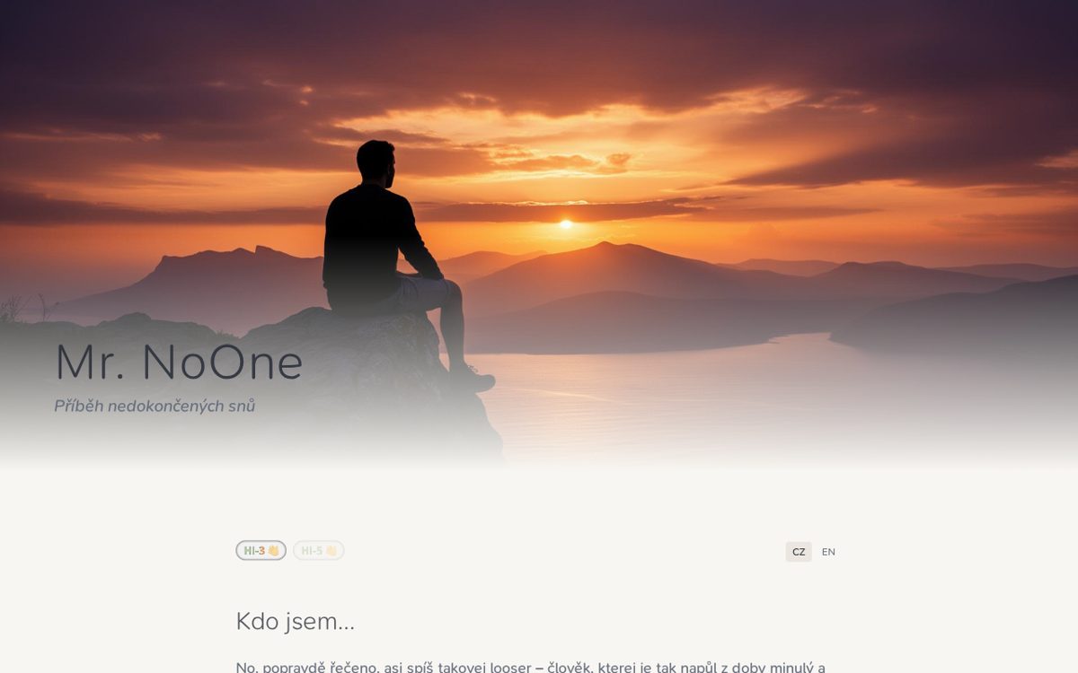 Mr NoOne — The face I put on the projects that go wide.