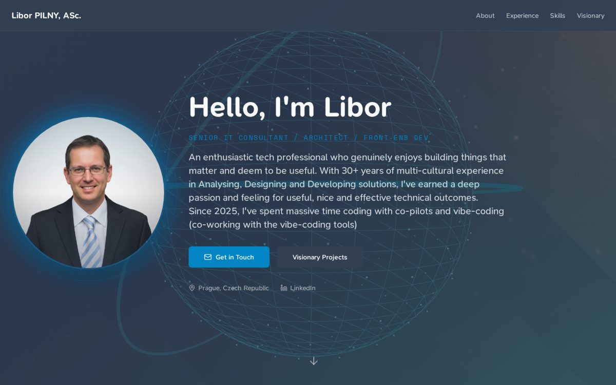 Libor Pilný — The professional one. This page lives under it.